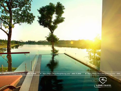 Villa Flamingo Đại Lải Bách Thanh A19 3 phòng ngủ bể bơi vô cực view hồ